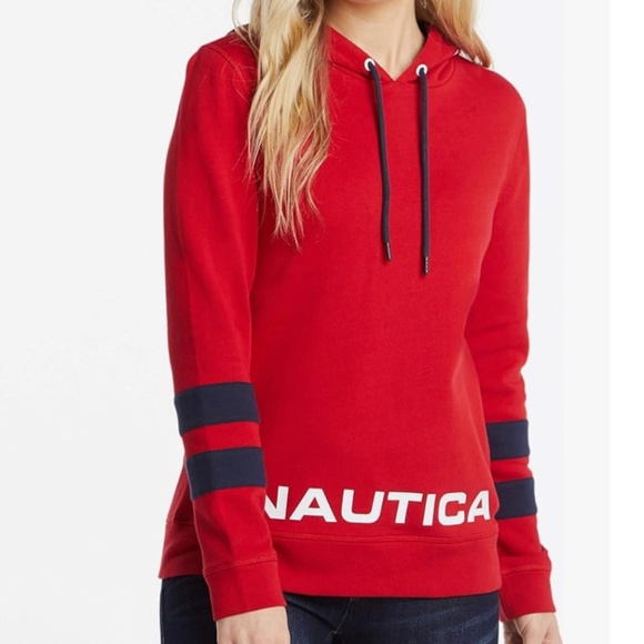 Nautica Womens Classic Cotton Pullover Hoodie - Picture 1 of 6